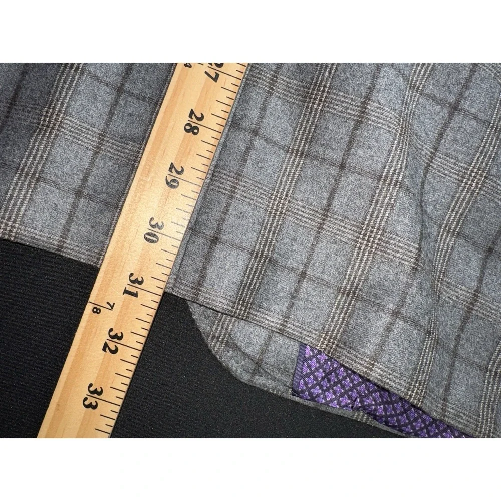 TED BAKER Endurance JAY Two Button Wool Blazer Jacket Mens 42L Gray  Windowpane